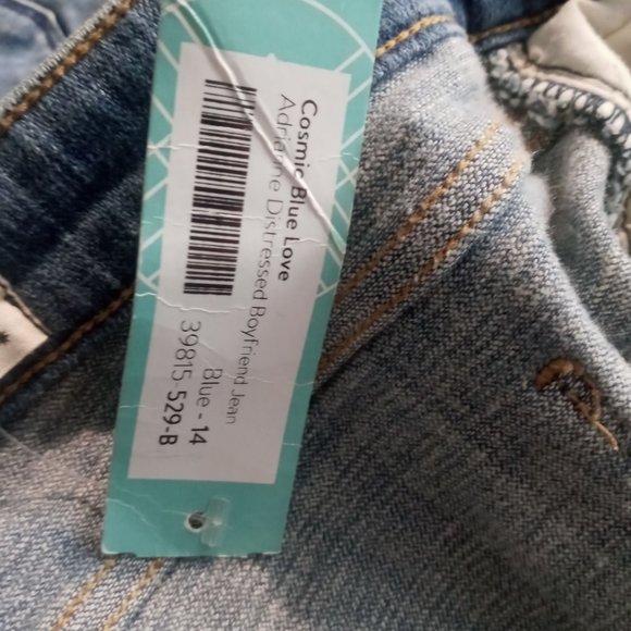 Cosmic Blue Love Jeans Womens Sz 32 Blue Denim Skinny Venus Mid Rise Relaxed Ski - Picture 7 of 12